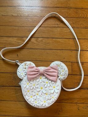 Disney Girls Pink Daisy Bow Crossbody Bag - Kids Accessories